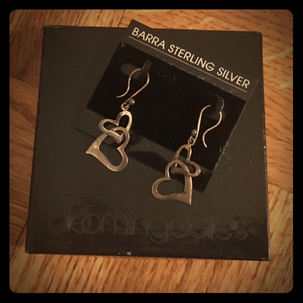 New Barra sterling silver heart earrings